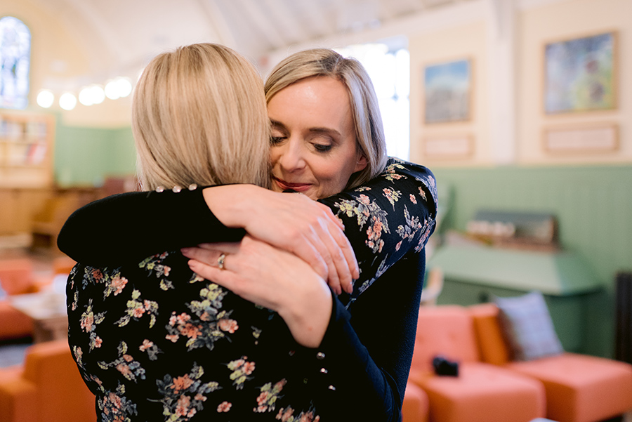 A hug at Cancer Support Scotland